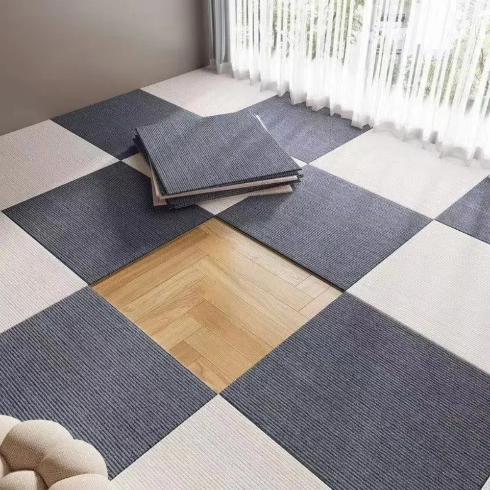 Self-adhesive Anti Slip Splicing Block Floor Mute Rug Bedroom Mat Carpet Water Absorption and Anti Slip Living Room Home