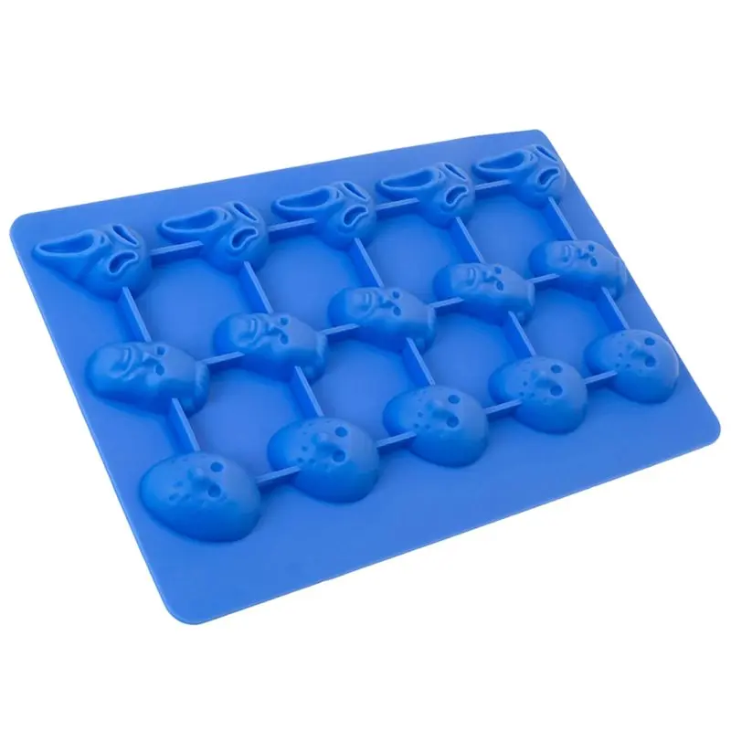 

IALJ-Horror Movie Character Molds Силиконовые формы для Хэллоуина для шоколадных конфет, смолы, поделок - 3D страшные значки из пленки