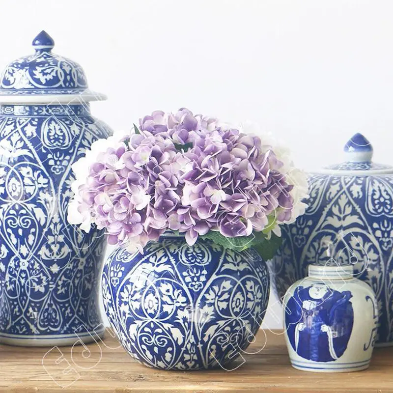 

Ceramic Vases Blue and White Porcelain Vase Ornaments Modern Home Creative Decoration Living Room Tabletop Crafts Household Use