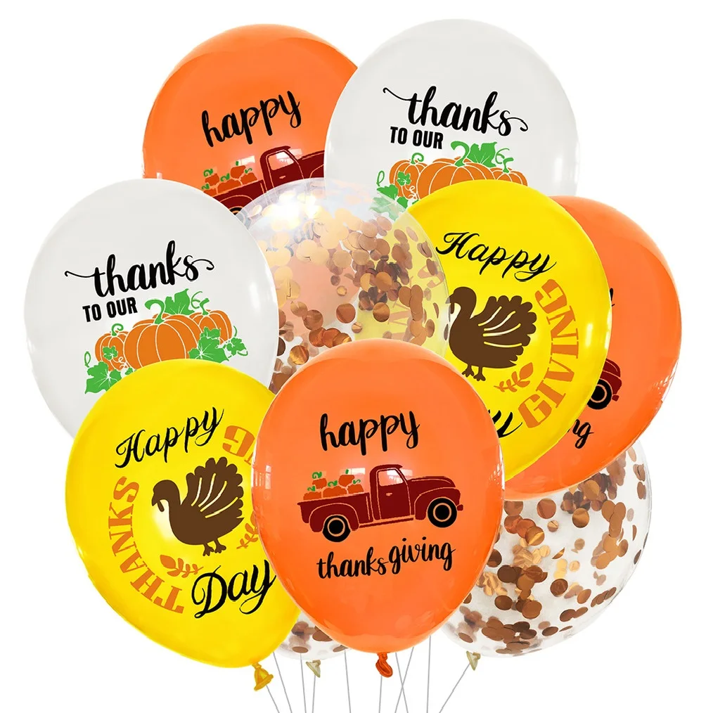 Turkey Maple Pumpkin Balloon Set,Thanksgiving Party Decoration Supplies,Happy Thanksgiving Day Balloon