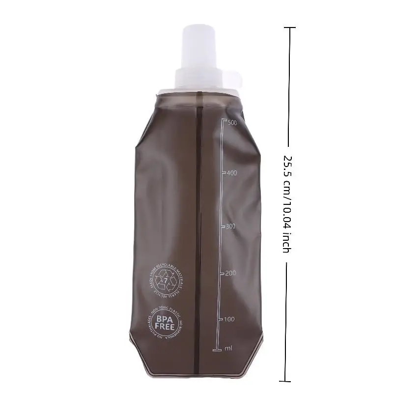 Folding Water Bottle TPU Collapsible Soft Flask Outdoor Sport Hiking Camping Running Portable Soft Water Bottle view 6