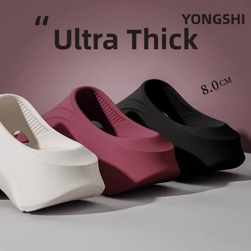 Ultra-Thin Heel Casual Sandals Women's Lightweight Increased Height Summer Casual Slippers Trendy Home Slippers BEAUTISKY