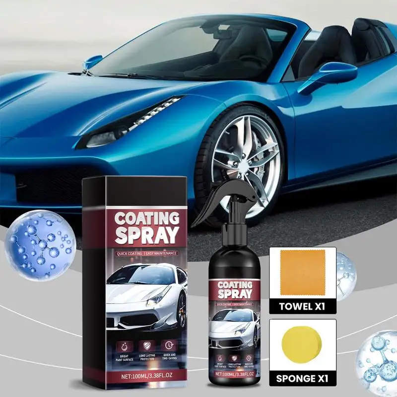 รถเคลือบสเปรย์ทําความสะอาด NANO Agent สเปรย์โปแลนด์สําหรับทําความสะอาด Rapid Spray WAX Paint Sealant ภาษาโปลิชคําชุดสําหรับสีโลหะล้อ