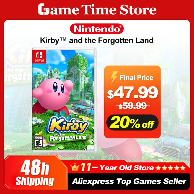 Kirby and the Forgotten Land Oferty gier Nintendo Switch Fizyczna karta do gry Platformer Genre dla konsoli do gier Switch OLED Lite