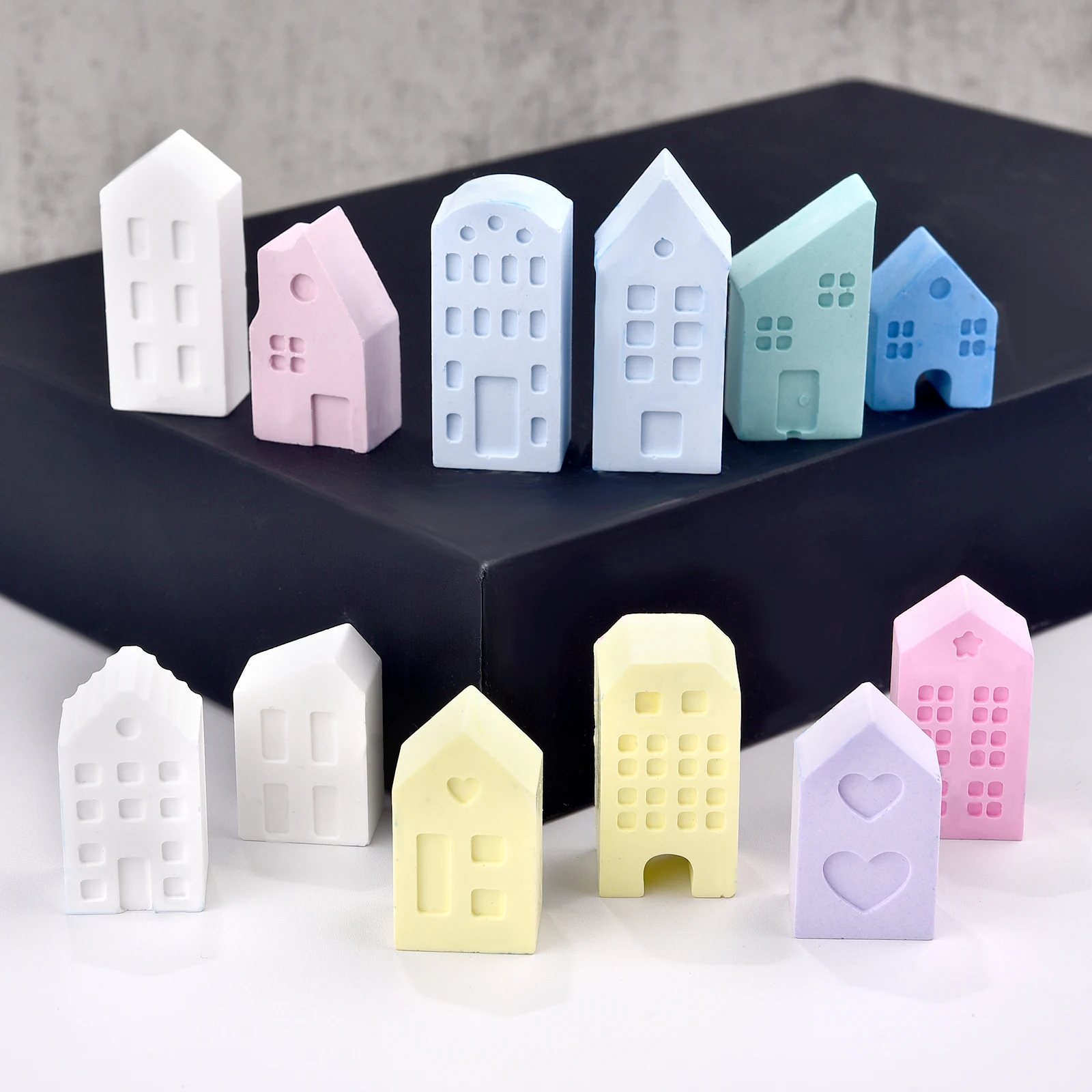 DIY House Atmosphere Decoration Lighting House Ornament Silicone Molds DIY Gypsum European Style Pendant Resin Mold Handicrafts