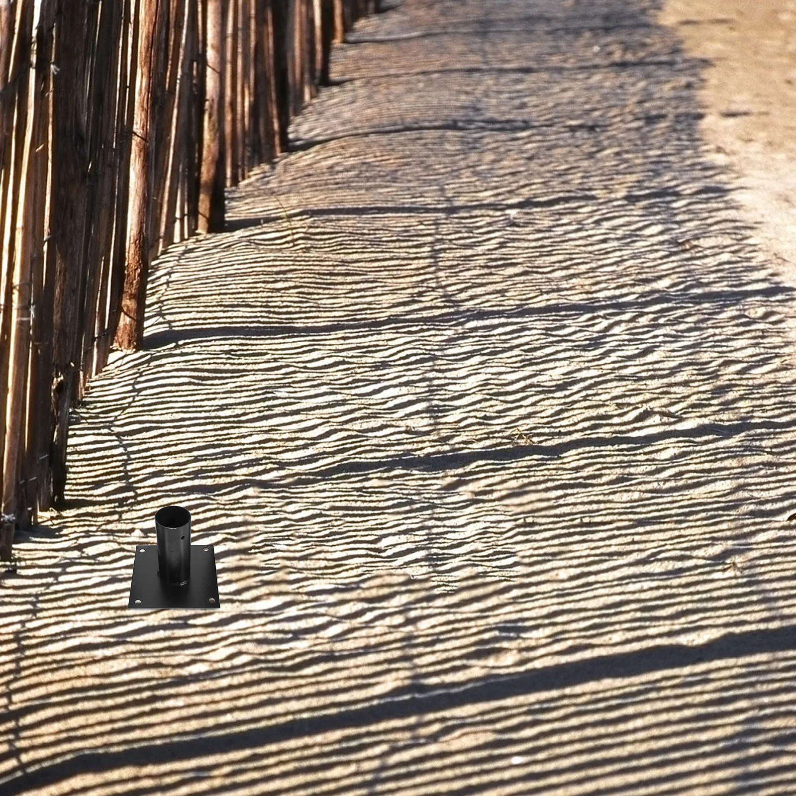 

1Set Fixed Iron Fence Post Bracket Heavy Duty Metal Support for Garden Wood Post Base Anchor Ground Spike for Secure