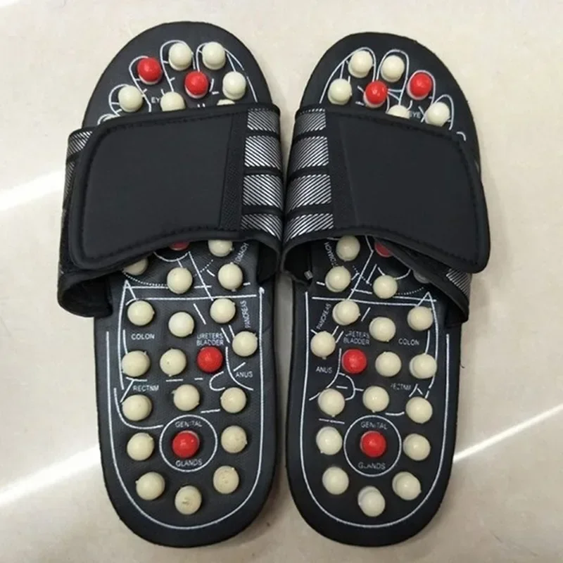 Acupoint Massage Slippers Sandal For Men Feet Chinese Acupressure Therapy Medical Rotating Foot Massager Shoes Unisex