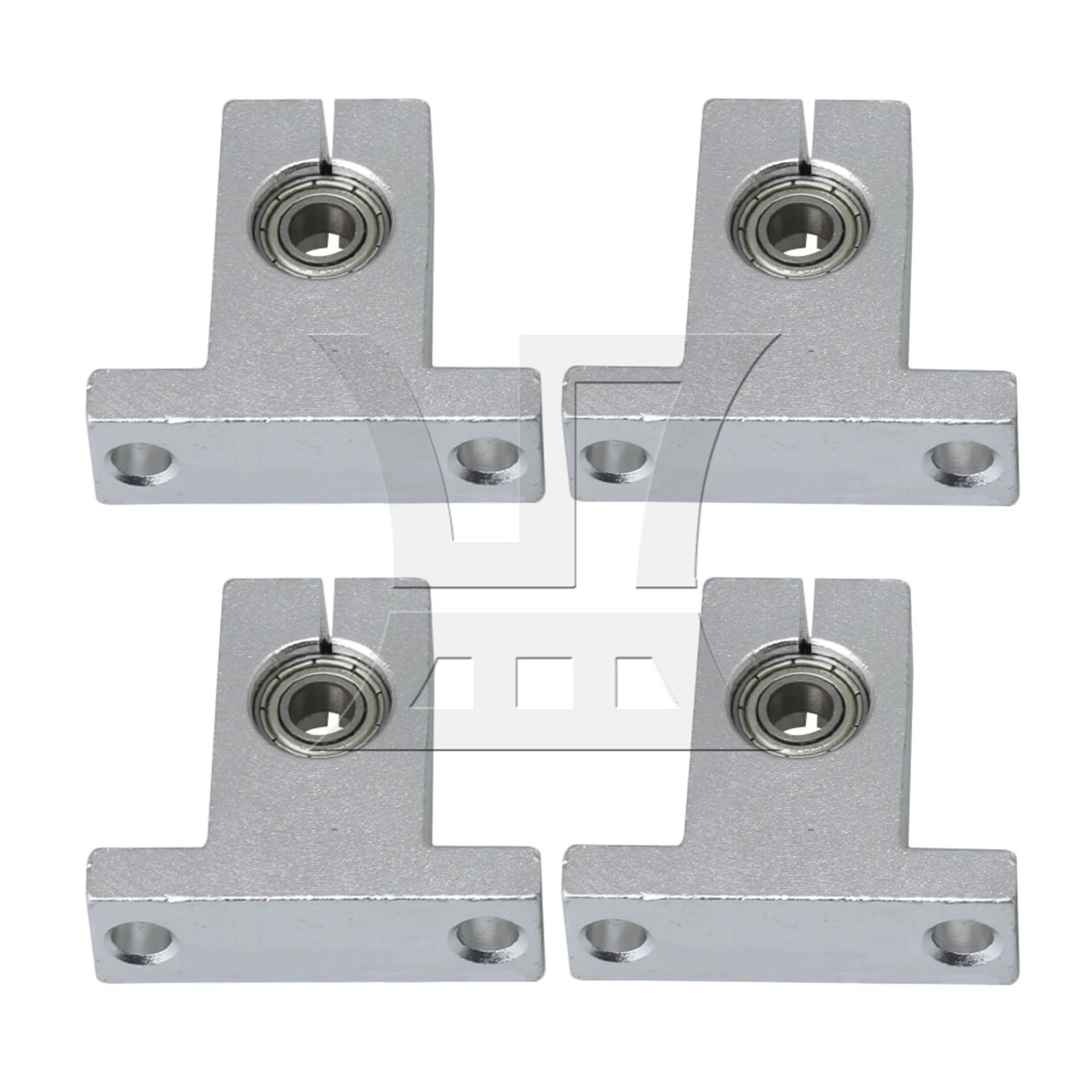

4 Pieces SK13 Linear Motion Rail Support Bracket with 6mm ID Bearing Silver