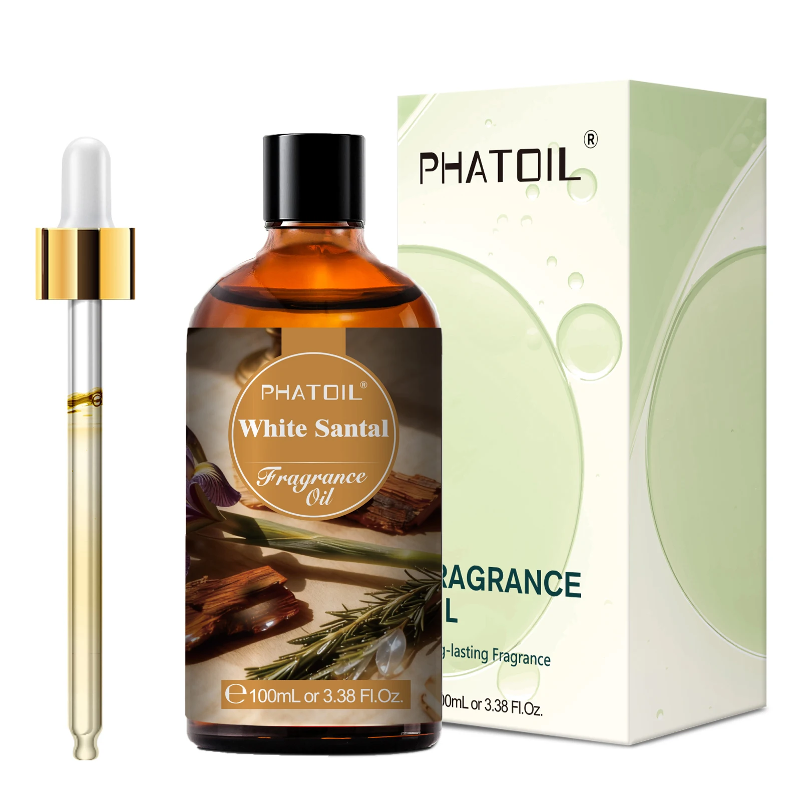 PHATOIL 100 ml Oud Warmth Duftöl für Diffusor, Aromatherapie, warmes Santal, Vanille, Amber, schwarze Orchidee, Aroma-Duftöle