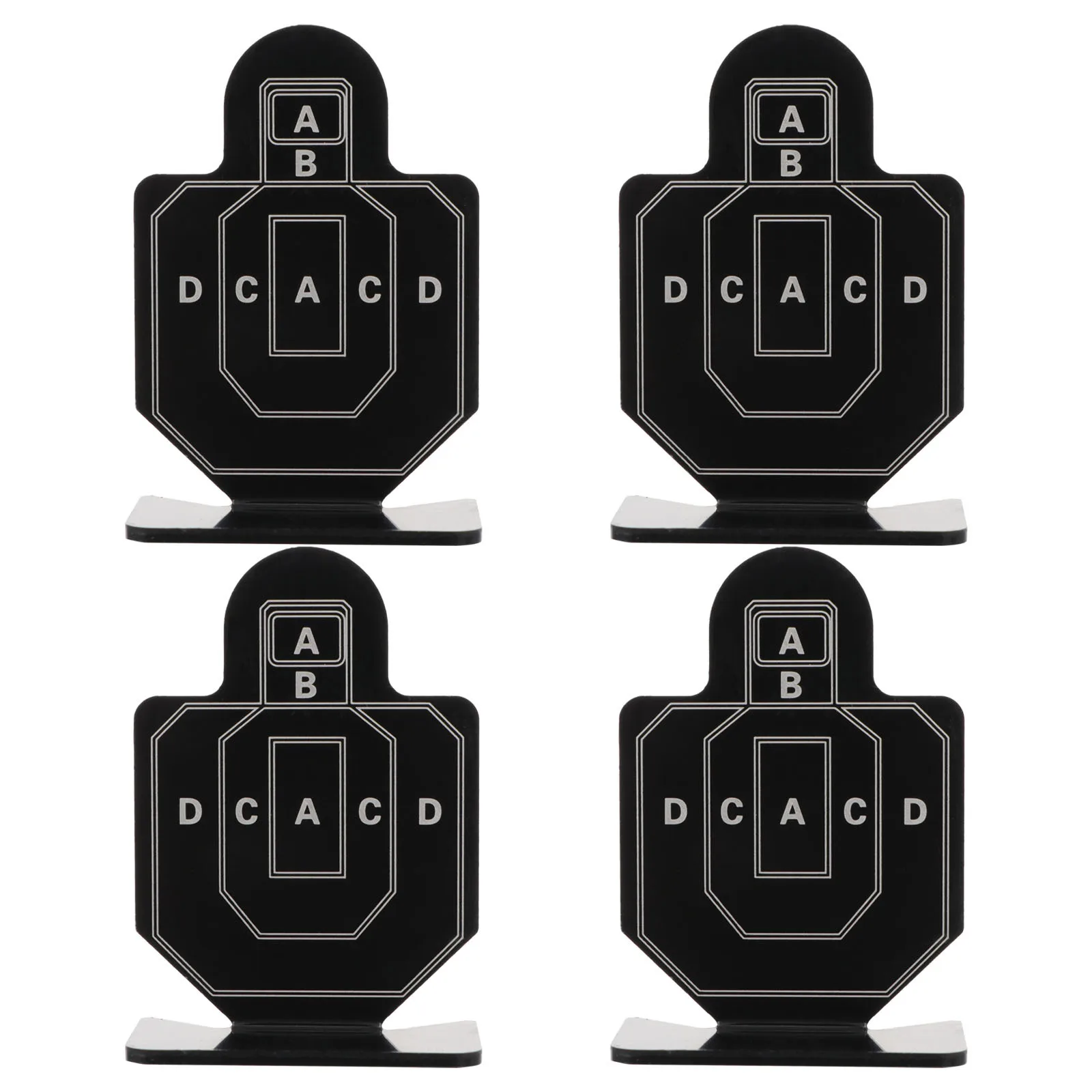 4pcs /Set Shooting Training Target Anti-Skid Base For Outdoor Sports Practice Alloy Kids Range Target Accessory