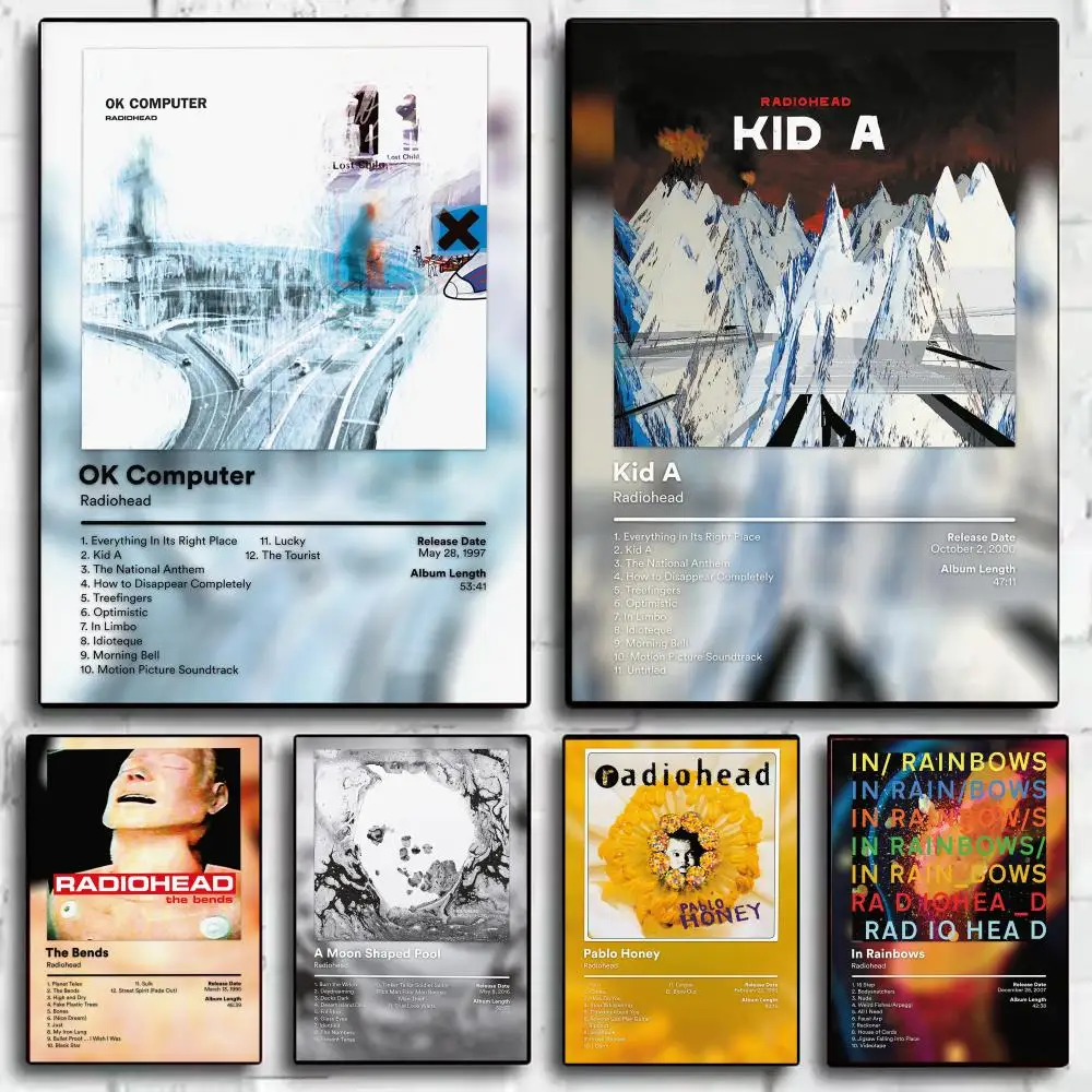 Hot Rock Band R-Radiohead Poster Aesthetic Wall Art Print Modern Bedroom Living Room Decor Trendy Gift