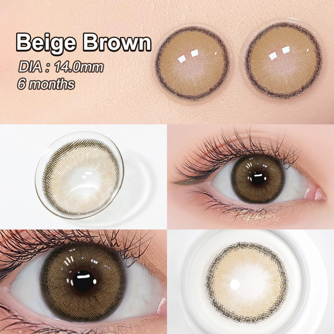 Colored Lenses with Diopters Brown Prescription Lenses Color Contact Lenses Gray Color Eye lenses for Vision Myopia Lenses