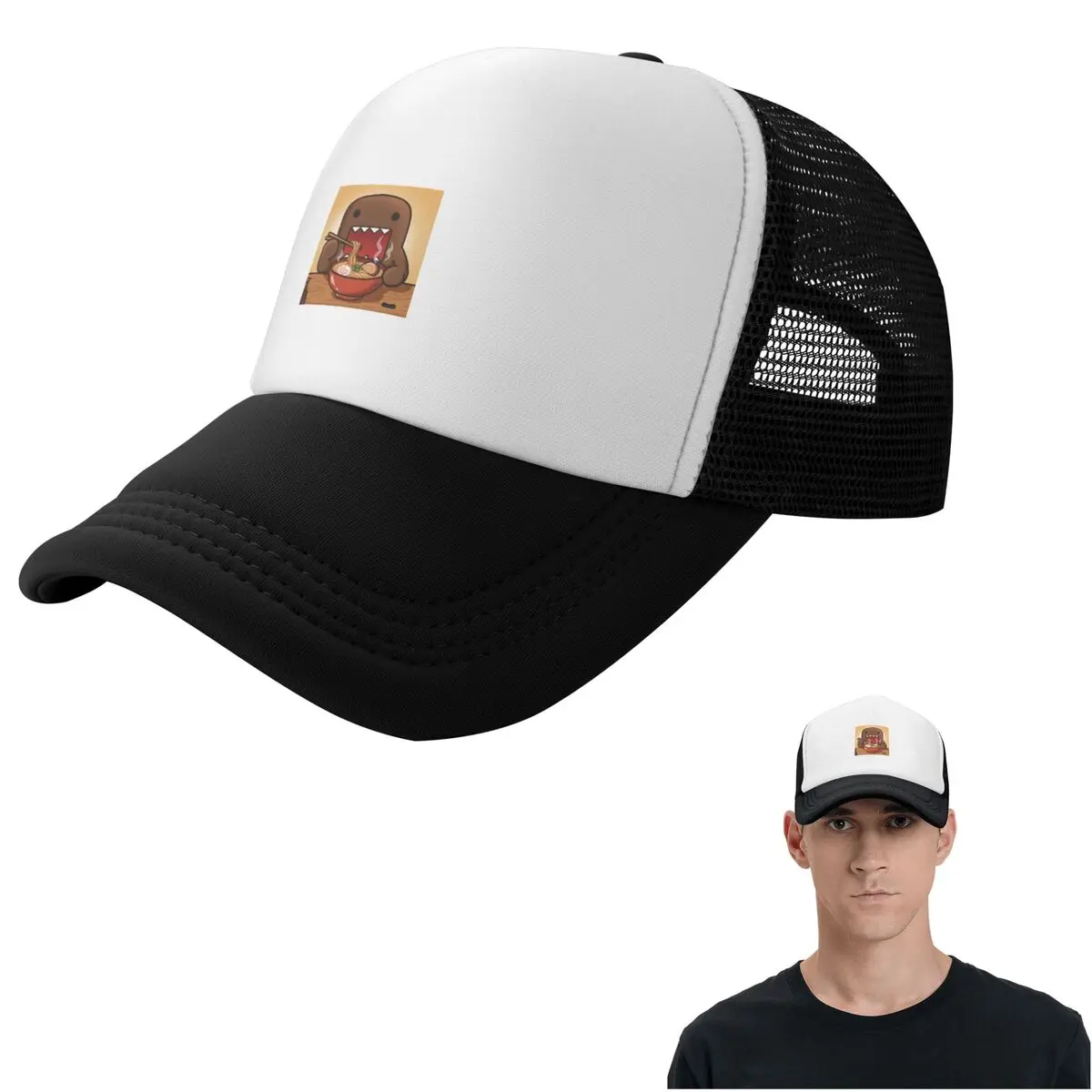 Domo Kun Doll Face Graphic  Cap Casual Mesh Baseball Caps Adjustable Hat Hip Hop Summer Unisex Baseball Hats