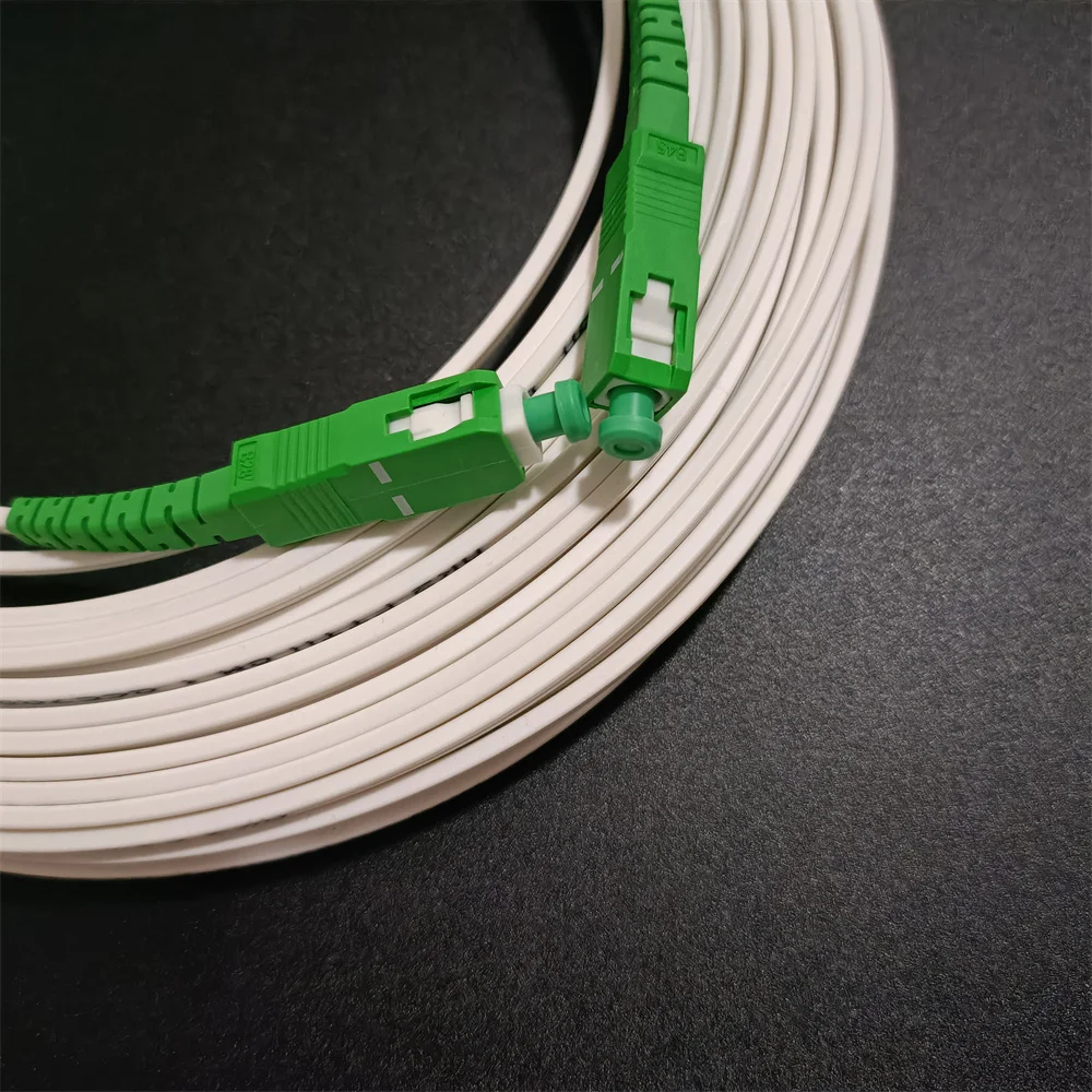 Kabel światłowodowy SC/APC do SC/APC kabel światłowodowy jednomodowy wewnętrzny przedłużacz Simplex konwerter Patch Cord 3M/20M/30M