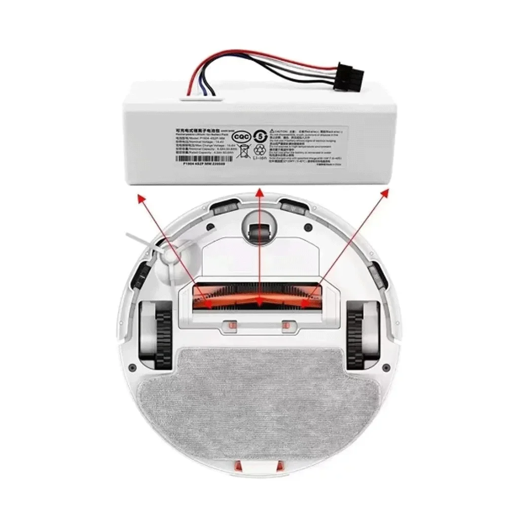 Batterie P1904-4S1P-MM 14.4v 5200mAh Pour Xiaomi ata jia /s STYTJ01ZHM Robot Aspirateur Vadrouille Accessoires Pièces d'origine