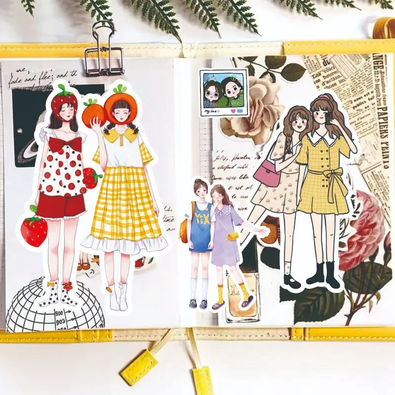 52 pegatinas decorativas para garabatos creativos con personalidad de dibujos animados de mis amigos y yo