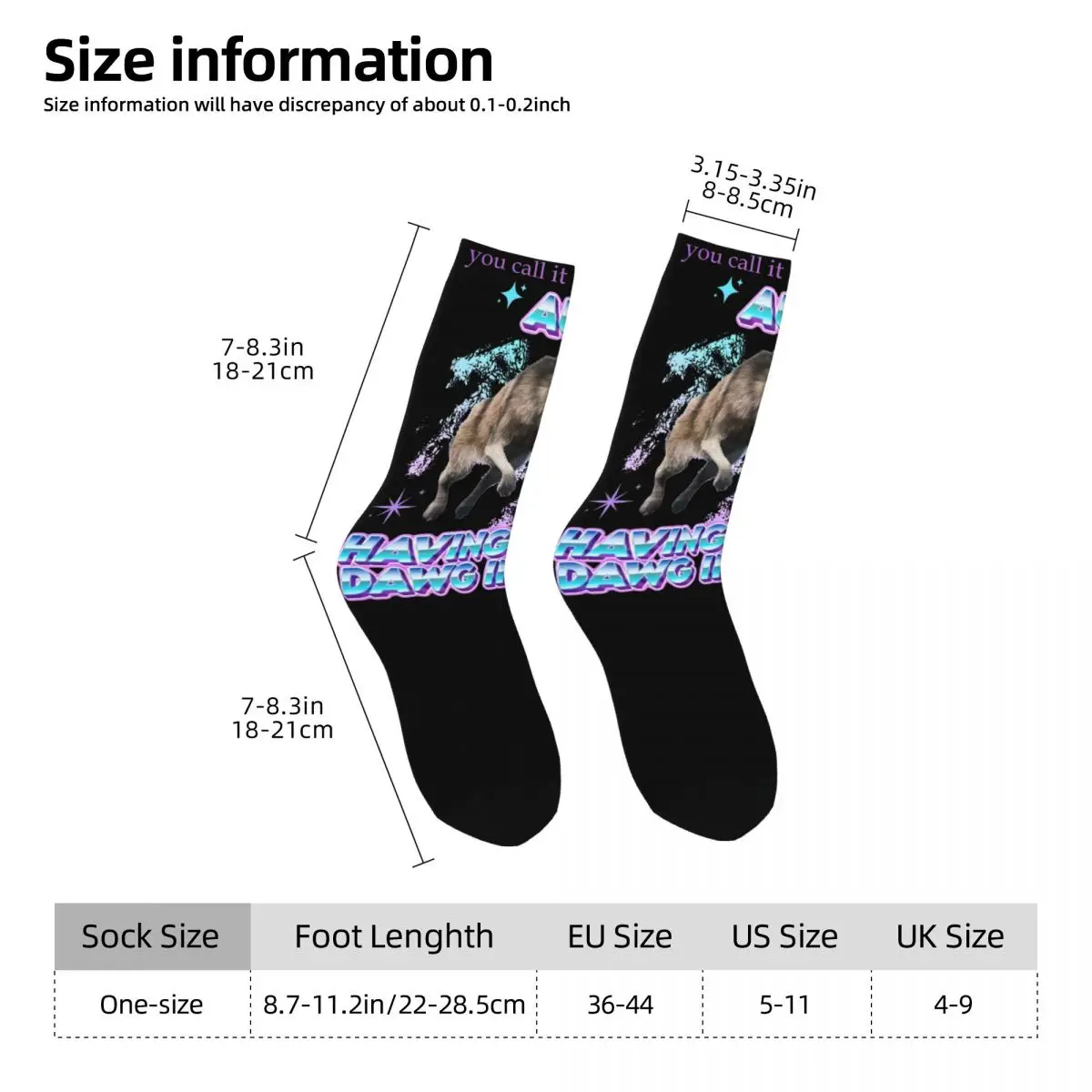 Retro Women Men You Call It Autism I Have That DAWG In Me Design Socks Funny Wolf Meme Football Socks Comfortable Wonderful Gift