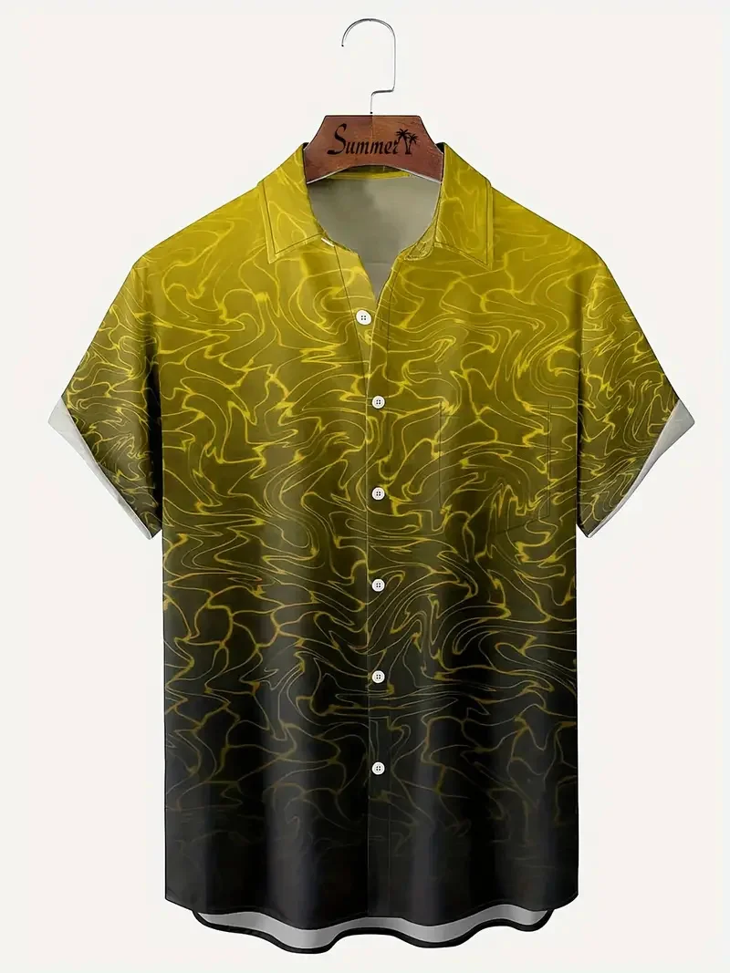 

Short sleeved 2024 shirt for autumn Hawaii trip, high-end printed shirt with breathable plus size, daily street party play