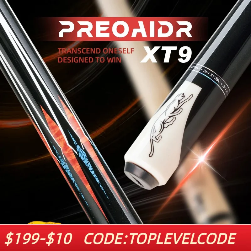 

PREOAIDR-Billiard Pool Cue Stick, Snooth Grip, технология Uni-lock Joint, XT9 3142, 10,5 мм, 11,5 мм, 12,5 мм