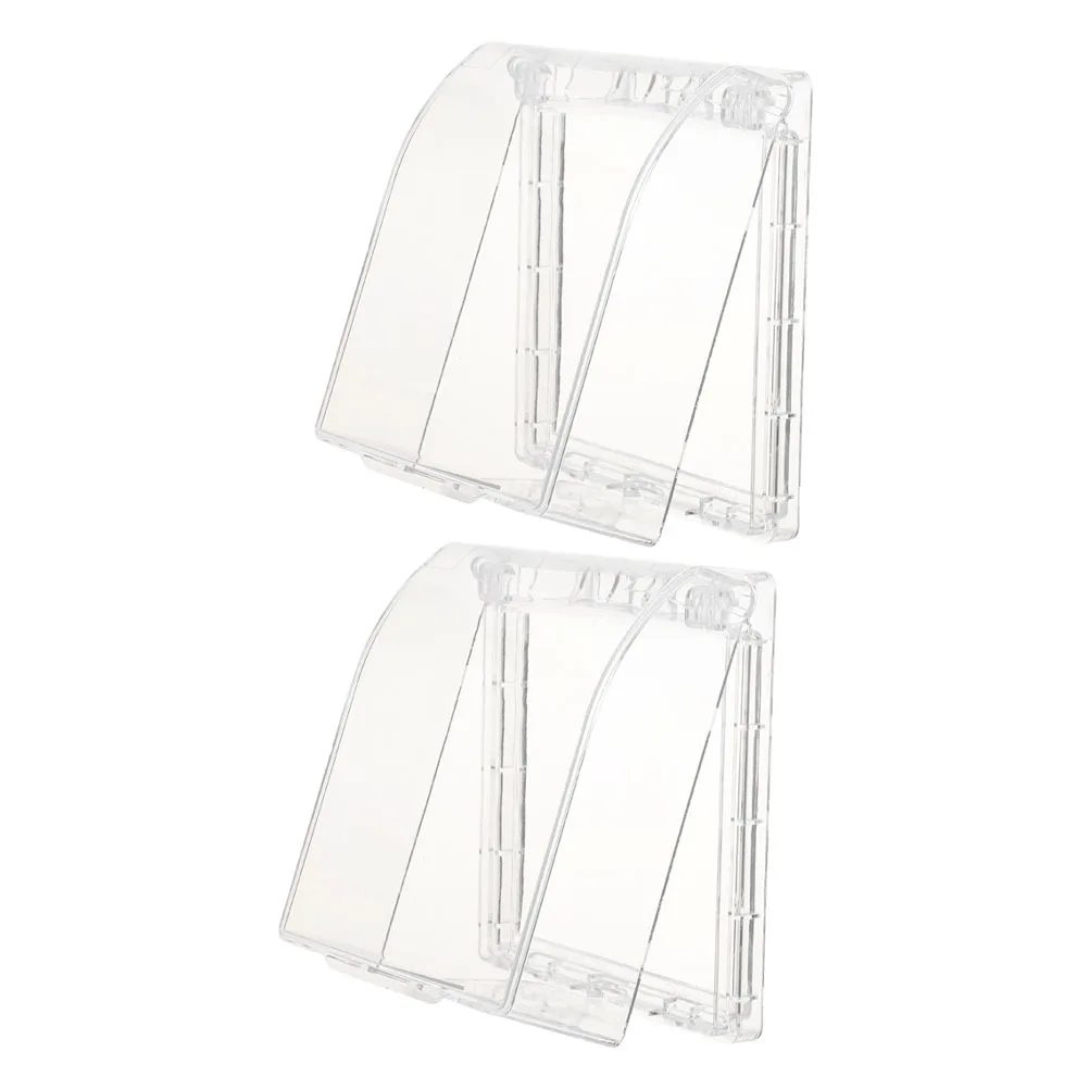 

2pcs Waterproof Switch Box Transparent Outdoor Doorbell Cover Weatherproof Protector Case For Access Control Attendance