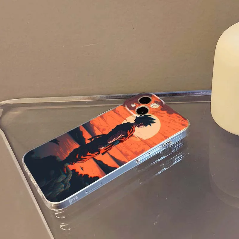 เคสโทรศัพท์ใสแบบนิ่มลายโลโก้โกคู ดราก้อนบอล สำหรับ Apple iPhone 17 Air 16e 16 15 14 13 12 11 Mini Pro Max Plus