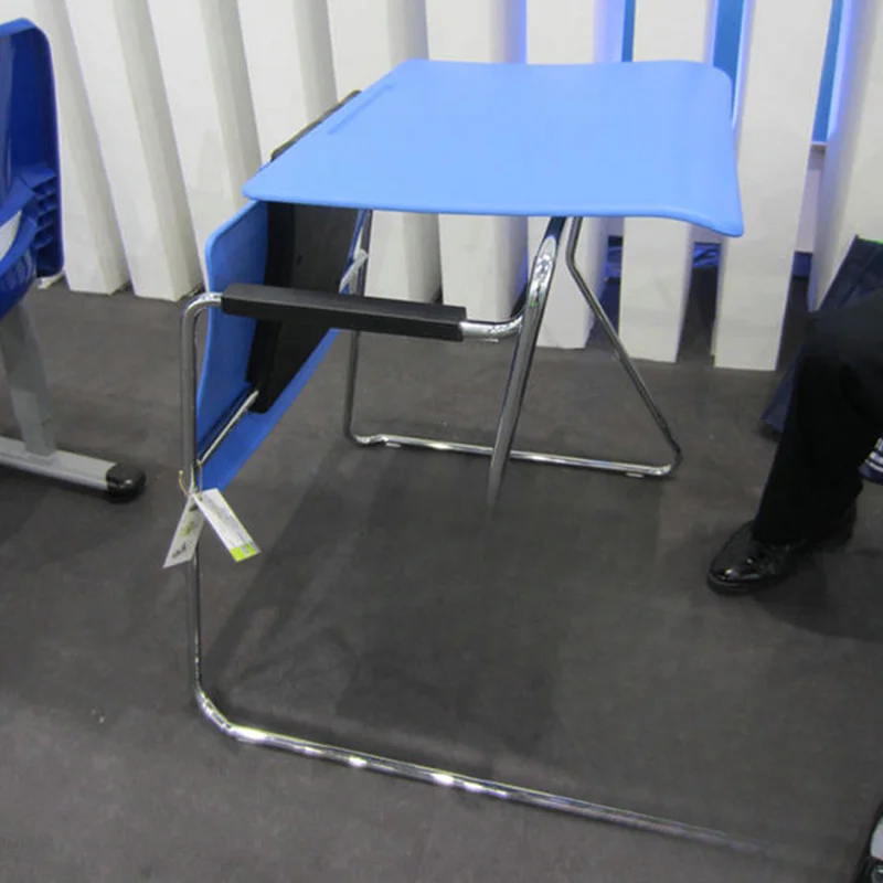 Folding training with writing board table and chair integrated meeting students can flip bow writing chair