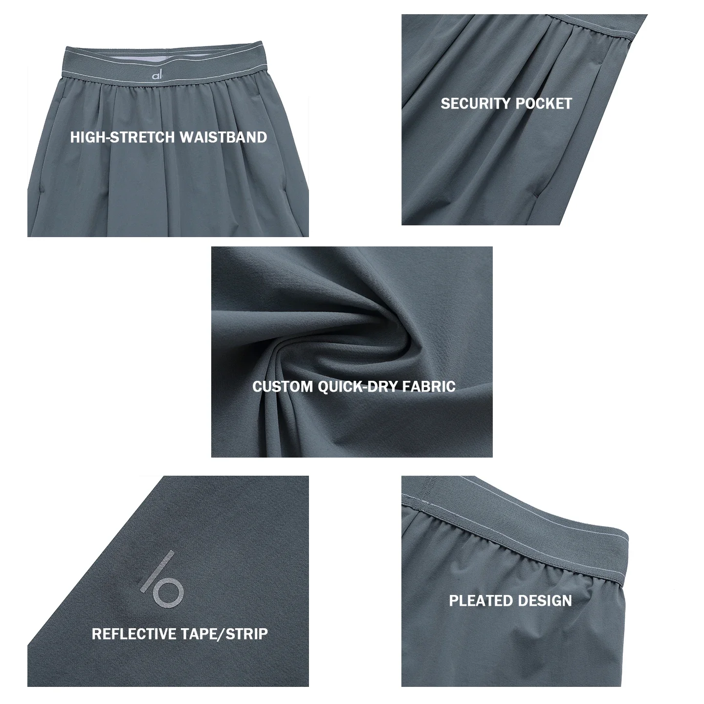 لـ aIo سراويل اليوغا الرياضية النسائية الجديدة واسعة الساق سريعة الجفاف بخصر مطاطي سراويل مستقيمة للياقة البدنية ملابس صيفية سوداء صلبة غير رسمية #6