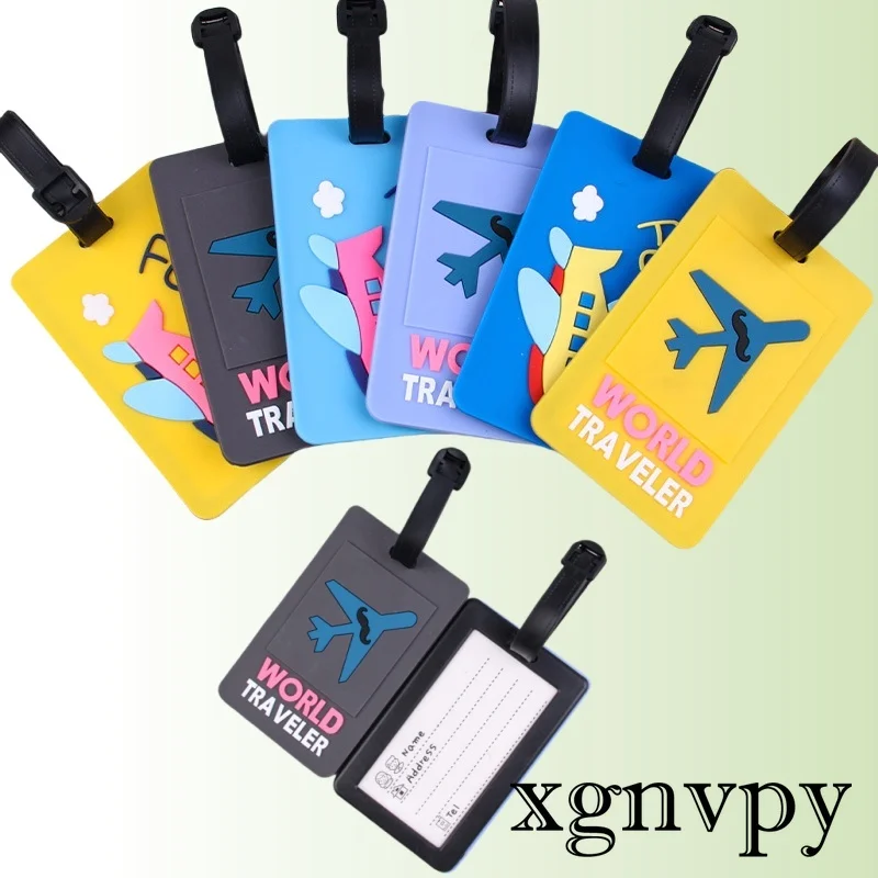 Xgnvpy Nieuwe Mode Koffer Bagagelabel Cartoon Id Adres Bagage Label Geometrie Silicagel Identificatie Reisaccessoires