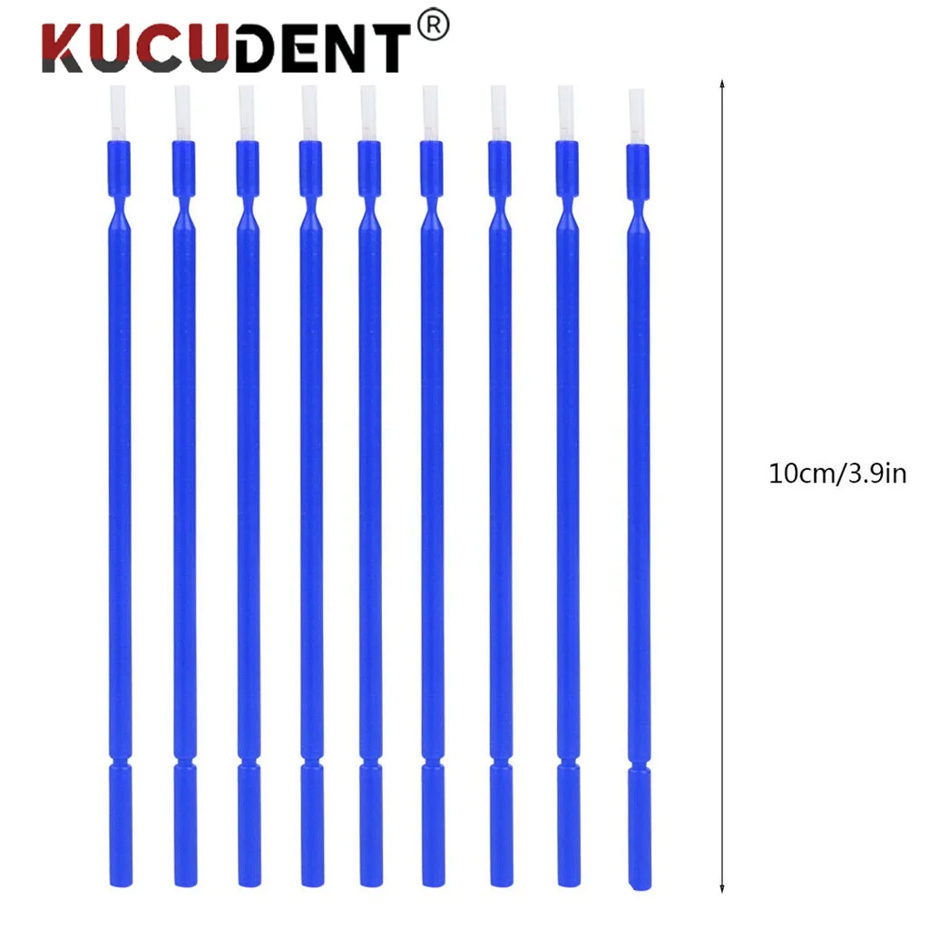 100 unids/caja microaplicadores dentales desechables cepillos flexibles Micro cepillo largo herramienta de extensión para blanqueamiento Dental materiales de dentista