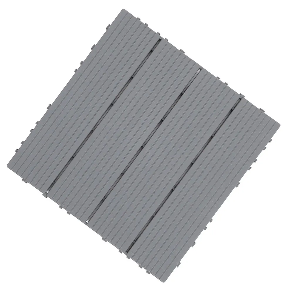 Plastic Wood Outdoor Tiles Patio Balcony Garden Floor Halloween Christmas New Year Interlocking Plastic Deck Tiles Waterproof