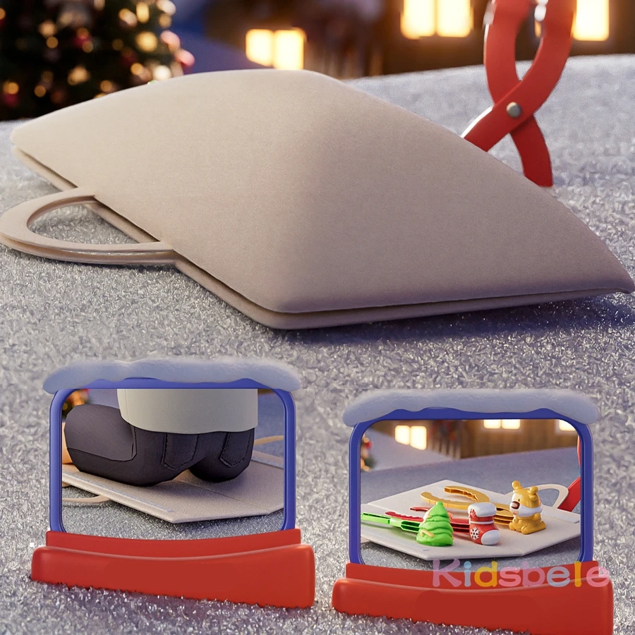 Świąteczne szczypce do śniegu w kształcie Świętego Mikołaja – łatwy przyrząd do formowania śniegu dla dzieci, zimowy prezent do zabawy na śniegu na świeżym powietrzu, narzędzie do rękodzieła świątecznego