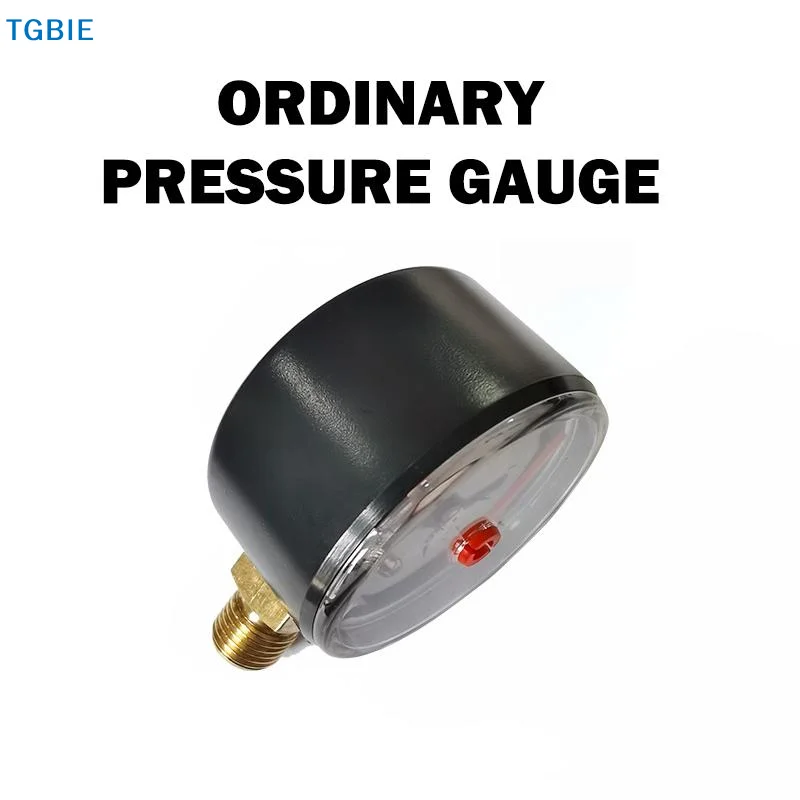 [TL]Radial Pressure Gauge G1/4 Inch Connection 6Bar Measuring Range Portable Durable Meter for Water Oil Hydraulic Systems