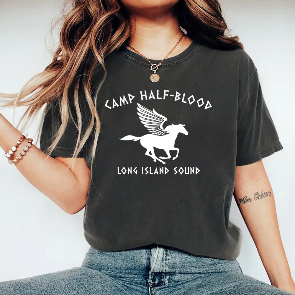 Camp Half Blood T Shirt Percy Jackson T-shirts Women Clothing Funny Short Sleeve Tshirt Vintage Unisex T Shirts Women Y2k Top