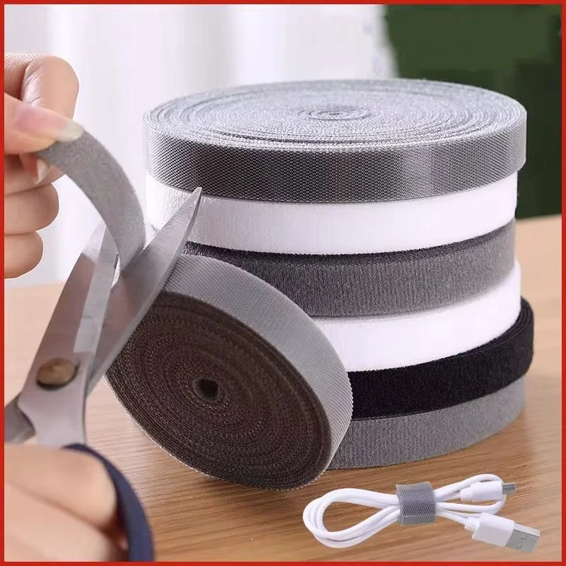 5M Hook and Loop Fastener Cable Organizer Cable Ties Wire Winder Keeper USB Cables Management Protector Earphone Mouse Cord Ties