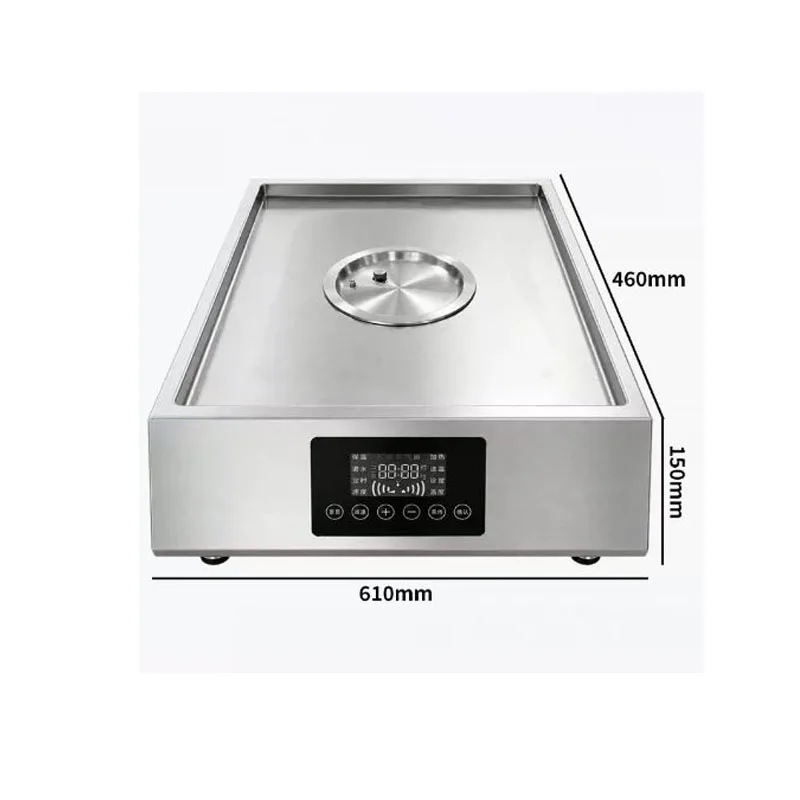 Multi-function Tabletop Electric Steamer Commercial 4 Hole Stainless Steel Dim Sum Bun Steamer with Dual Digital Control