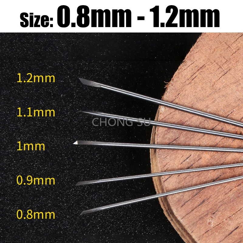 3-5pcs 0.8-1.2mm Triangular Pearl Drill Bit High Hardness Tungsten Steel Needle 2-head Perforation Pearl Drilling Machine