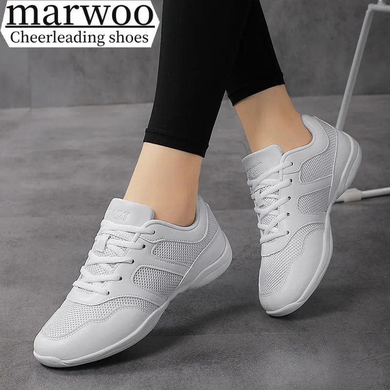 Marwoo high quality cheerleading dance shoes for girls and boys, training, fitness, sports shoes, soft exercise shoes for women