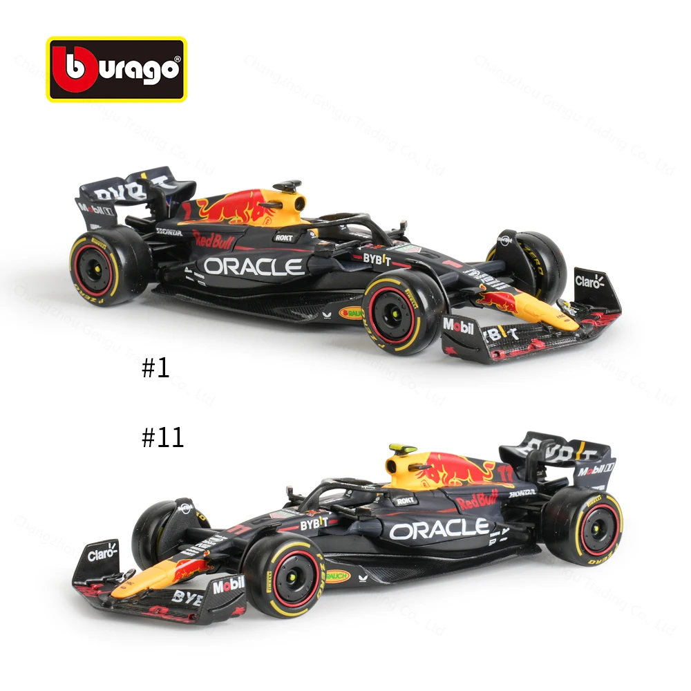 Bburago 1:43 2023 RB19 #1 #11 Red Bull F1 Racing Formula Car Static Simulation Diecast Alloy Model Car