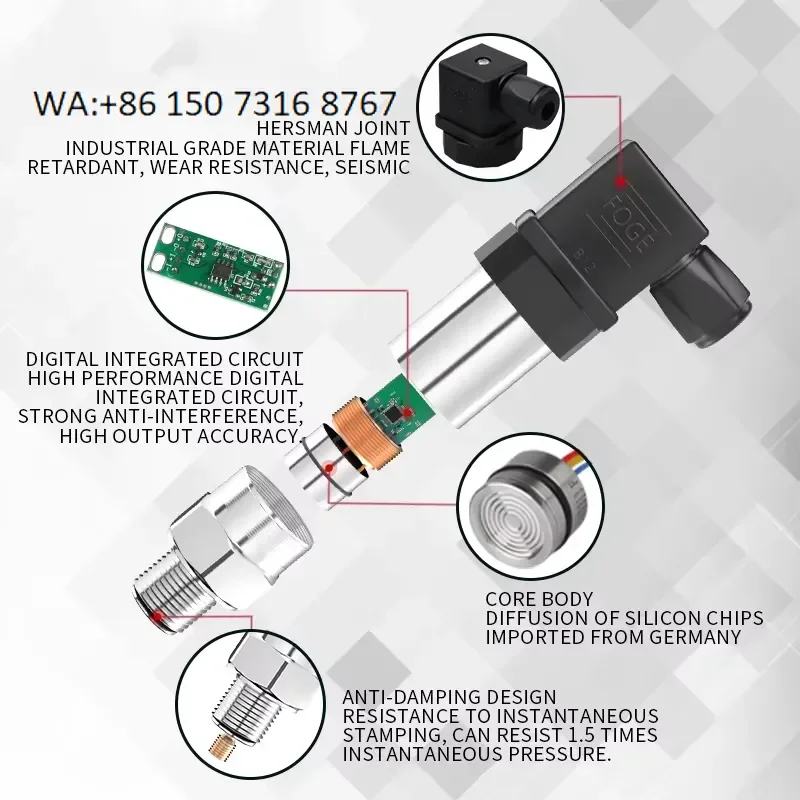 Genuine AS-131 High-Temp Pressure Monitoring System 4-20mA Interface Reliable Extreme Heat Pressure Transmitter IP68