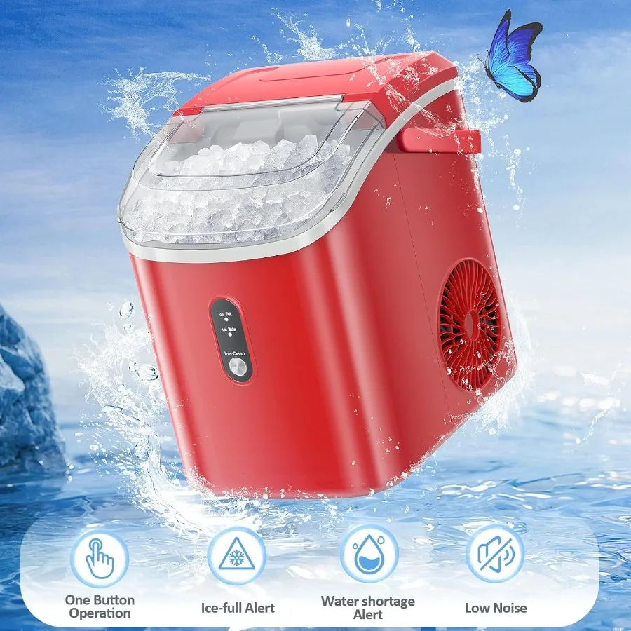 ماكينة صنع الثلج على سطح الطاولة من Nugget مع ثلج ناعم قابل للمضغ للاستخدام المنزلي والمكتبي تنتج 35 رطلاً من ثلج بيبل في 24 ساعة محمول #5