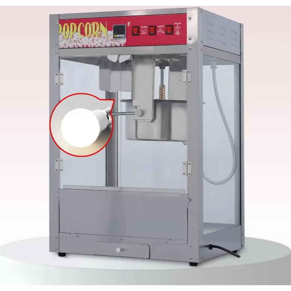 Large‑Capacity Automatic Commercial Popcorn Machine Electric Heating Stainless Steel Maker For Snack Shop Catering Use