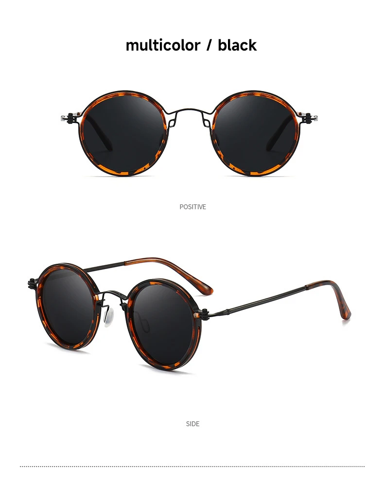 Neue 2026 Vintage Polarisierte Sonnenbrille für Herren Runde Retro-Sonnenbrille Hochwertige Legierung Brillen zum Fahren und Angeln – Detail 10