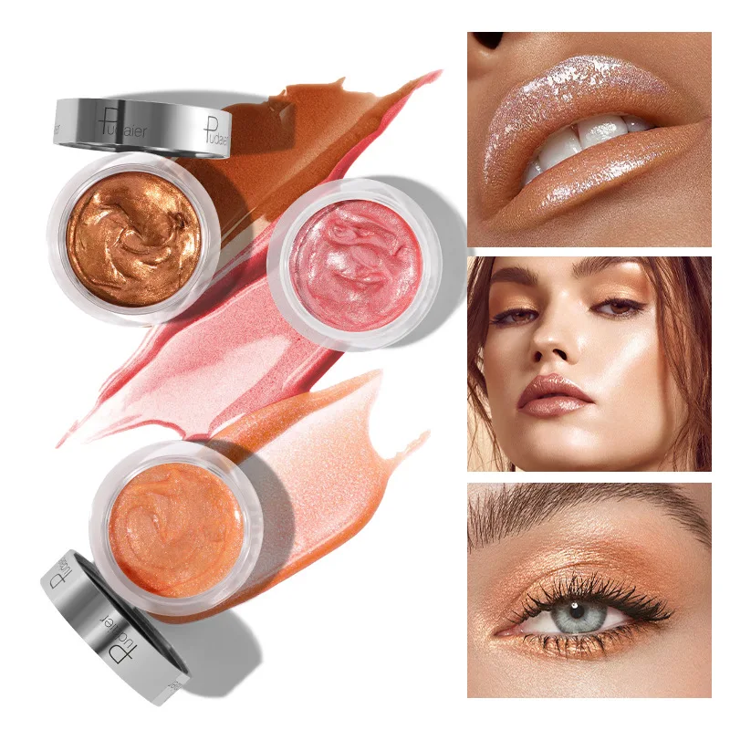 Multi Functional Highlighters Face Eyes Makeup Party Soft Shinning Highlights Eye Shadow Blush Balm Beauty Girls Body High Light