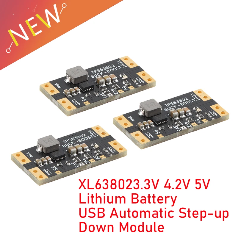 10 sztuk/1 p XL63802 3.3V4.2V 5V bateria litowa USB automatyczny regulator napięcia Step Up Down moduł zasilania Boost Buck Board TPS63802