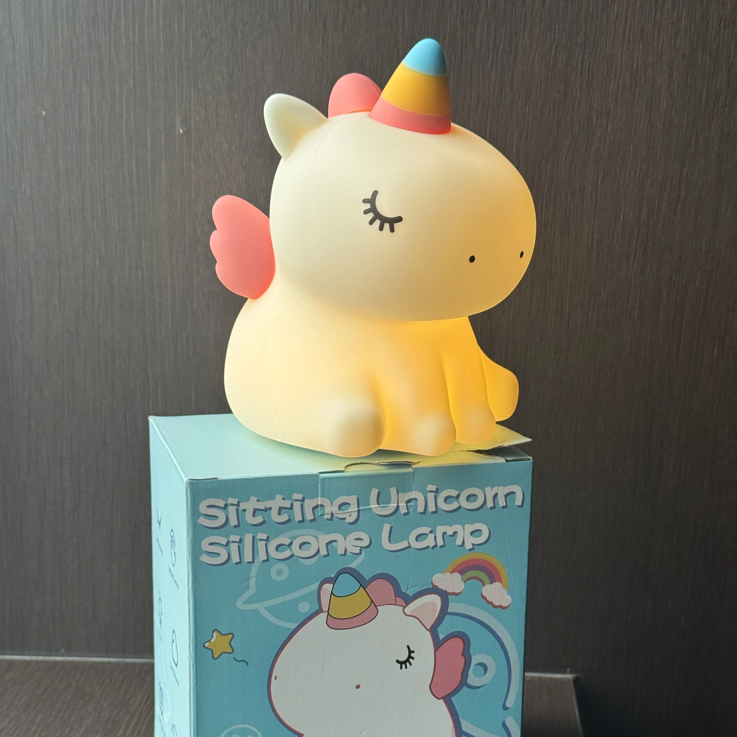 Unicorn Silicone Tap Night Light A007 Cute Rechargeable LED Touch Lamp 3 Brightness Levels Sleep Timer Bedside Kids Gift
