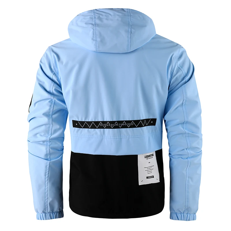 Outdoors Men Comfort Detachable Hat Solid Tops Spring Autumn Simplicity Windproof Casual Coat New Fashion Versatile Jacket Men