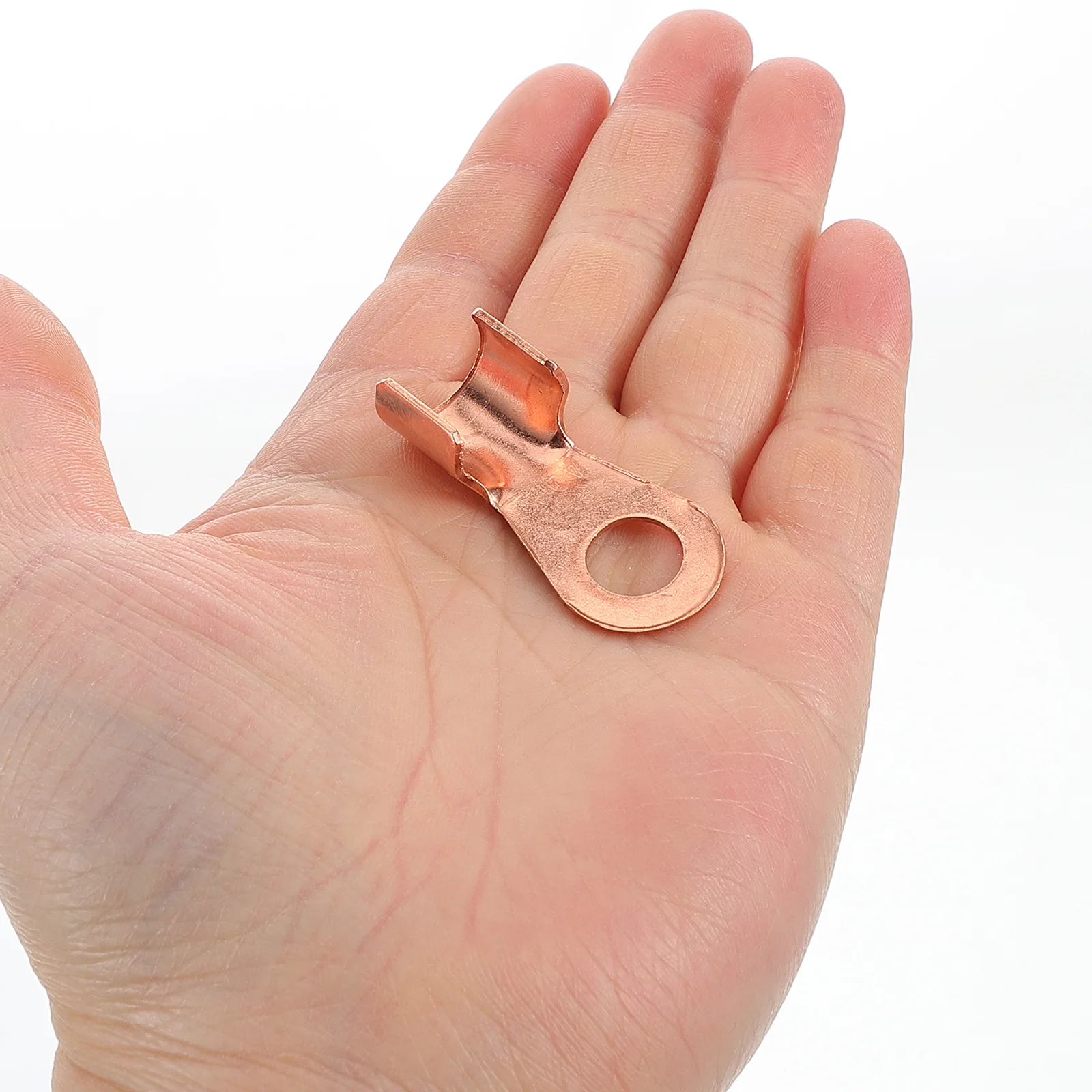 

6 Pcs Copper Nose Joint Lug Terminals Cable Ends Bolt Hole to Open Connectors Golden