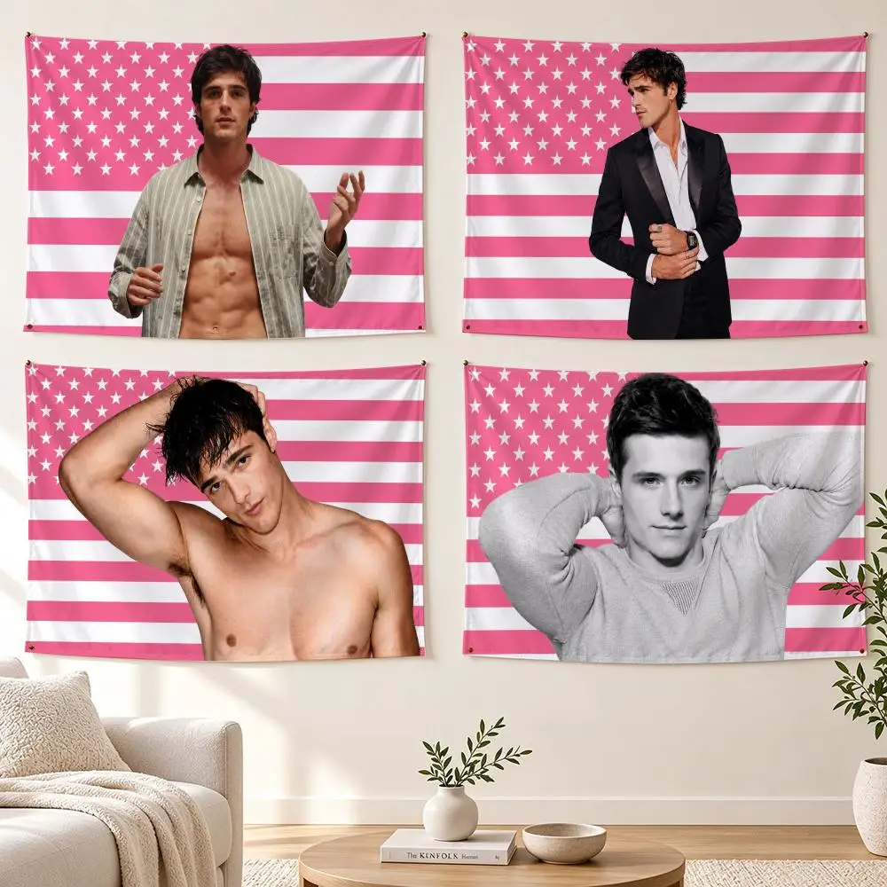 Jacob Elordi Flags Banner For Bedroom Outdoor Living Room Restaurant Bar Wall Decor Party