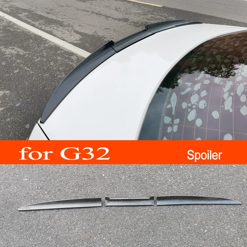 G32 3-section PVC Car Rear Trunk Wing Lip Spoiler Car Window Roof Top Spoiler for BMW 2017+ 6-Series G32