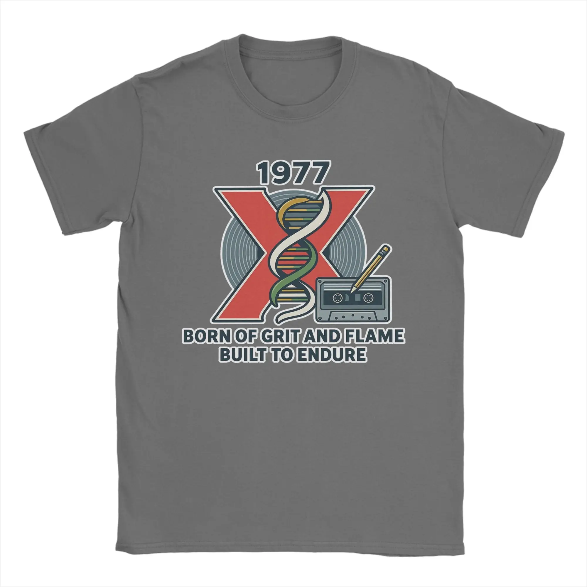 Harajuku Generation X 1976 T Shirt Unisex Round Neck Short Sleeve Clothing DNA  Cotton Summer TopsTops